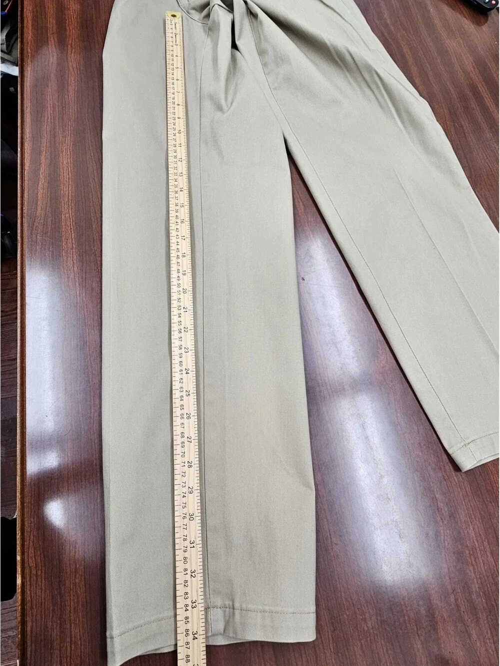 Lee Total Freedom Mens Khaki Pants 34x34 Relaxed Fit Straight Leg Comfort Beige